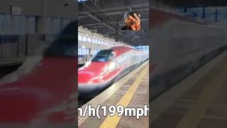 EXPERIENCE SHINKANSEN FULL SPEED PASSING BY JAPAN STATIONtrains railways speed shortsbeta [upl. by Penn890]