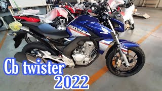 CB TWISTER 2022 CBS AZUL EM DETALHES E SEU PREÇO ATUALIZADO [upl. by Ahsirhcal5]