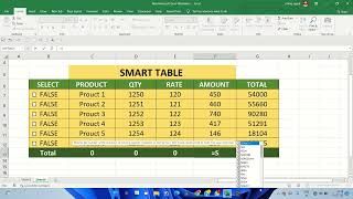 How to Make a Smart Table in Excel  Smart table Excel main kaise banaye  2022 [upl. by Hannibal]