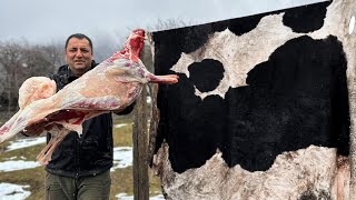 Chef Tavakkul Cooks Lamb with Vegetables Sewn in Cowhide Perfect Oriental Dish in the Wilderness [upl. by Stavro]