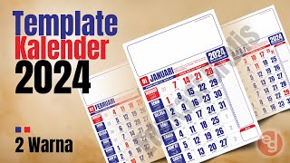 Template Kalender 2024  Format ke2  Free CDR CorelDraw File edukasigrafis [upl. by Werdnael]