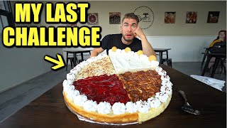 I AM RETIRING AFTER THIS CHALLENGE DESTROYED ME Worlds Biggest Cheesecake Challenge [upl. by Disraeli]