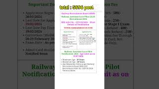 railway new vacancy 2024  railway assistant loco pilot vacancy RRB ALP vacancy 2024 [upl. by Nileak]