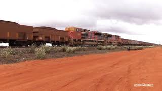 BHP Billiton Iron Ore Train 7300m [upl. by Bethesda]