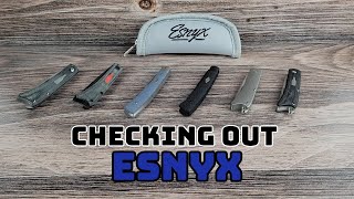 Checking out some Esnyx Knives wC Risner Cutlery [upl. by Amandy]