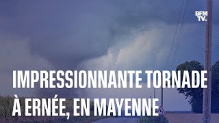 Mayenne les images de limpressionnante tornade à Ernée [upl. by Alimaj634]