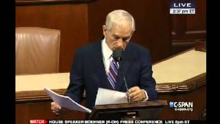 Ron Pauls Congressional Farewell Speech  CSPAN 11142012 [upl. by Ddart]