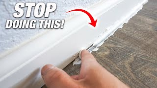 The SECRET To Caulking Baseboard To Floor Tip That Will Transform You From Beginner To PRO DIY [upl. by Kare]