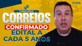 Concurso CORREIOS 2024 PRESIDENTE CONFIRMA NOVO EDITAL A CADA 5 ANOS [upl. by Akema]