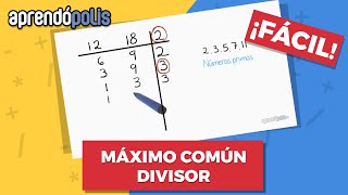 MÁXIMO COMÚN DIVISOR MCD ¡Fácil [upl. by Akirehs]