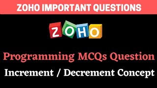 Zoho Important Programming MCQ Concept  Shortcut Method  BiNaRiEs [upl. by Annaer]