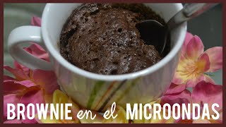 Cómo Hacer Brownie en el Microondas  2 Minutos ♥ [upl. by Laet]