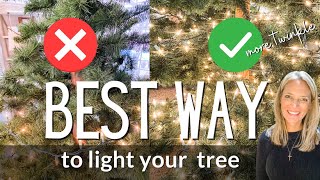 How to Light a Christmas tree for Maximum TWINKLE Easy and Beautifulthe Best Way to Add Lights [upl. by Anelrats]