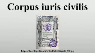 Corpus iuris civilis [upl. by Squires]