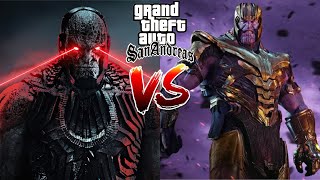 Darkseid vs Thanos FIGHT CRAZY  GTA SA MOD [upl. by Chew]