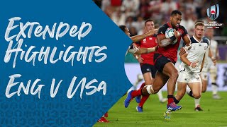 Extended Highlights England 457 USA  Rugby World Cup 2019 [upl. by Chloras]