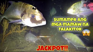 eps152 NAGSAMPAHAN ANG MGA MAMAW NA TREVALLY😱 JACKPOT🤑 fishing fish gopro nightspearfishing [upl. by Milena541]