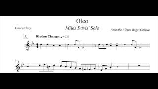 Miles Davis transcription—quotOleoquot [upl. by Oigimer71]