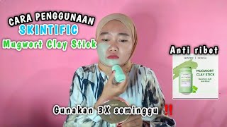 CARA PENGGUNAAN MASKER SKINTIFIC MUGWORT ACNE CLAY STICK [upl. by Zile]