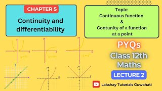 Continuity and differentiability  Class 12 Maths  NCERT Chapter 5  Lacture 2  PYQs [upl. by Ocirrej]