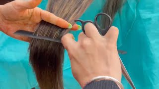 Kse kre Long layercut  how to do Long layer cut  haircut [upl. by Novy]