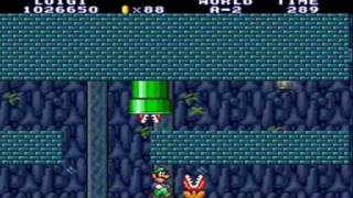 Super Mario Bros 2 SNESLost Levels Luigi Game World A [upl. by Suki322]