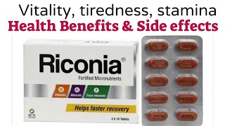 Riconia tablets for immunity nutrition tiredness uses and side effects review  Medic Health [upl. by Ardnait]