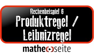 Mit der Produktregel LeibnizRegel eine Funktion mit zwei Faktoren ableiten Beispiel 6  A1304 [upl. by Tennes]