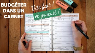 Faire son budget dans un carnet bujo ✨ Budget mensuel gratuit [upl. by Oyam]