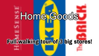 Explore Top Home Goods Stores in Canada Full walking Tour of Ikea Homesense and The Brick [upl. by Madge329]