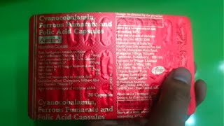 Cyanocobalamin Ferrous Fumarate and Folic Acid AUTRIN HAEMATINIC Capsules Uses In Hindi [upl. by Ynafit363]