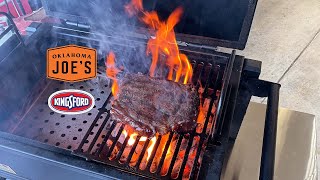 Reverse Seared Ribeye Steak  Oklahoma Joe’s Modified Rambler  Portable Charcoal Grill [upl. by Laertnom177]