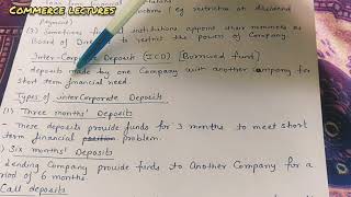 inter corporate deposits icd and its types  class 11 business studies [upl. by Ahsinac]