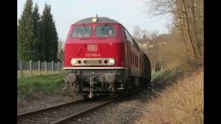 215 086 auf der Stammstrecke der Westerwaldbahn [upl. by Ennaeirrac]