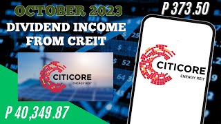 My October Dividend Income from CREIT I SuperSonex Investing [upl. by Annavoj]