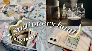 stationery haul ft oliospark  mini haul  giveaway 🌷 India [upl. by Daas]