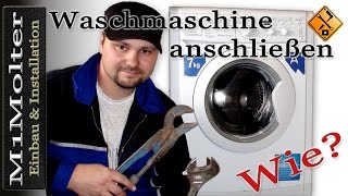 Waschmaschine aufstellen und anschließen  aber wie [upl. by Azrim728]