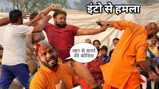 बाबा लाड़ी पर ईंटो से हमला बाल बाल बचे baba ladi ki kushti dangal [upl. by Wes]