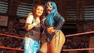 Sadika Ayako Hamada vs Big Mami India Sioux  Lucha Completa  Feria Lagos 2024 [upl. by Wanonah]