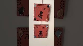 Warli art Wall hanging 🎨🖤⭐ art warliartwork wallhanging [upl. by Lucine]