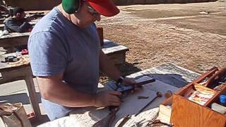 TJ shooting his Pedersoli LePage Pistol [upl. by Yttisahc]