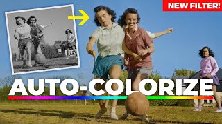 NEW FILTER To AutoColorize Black amp White Photos Photoshop 2021 [upl. by Ddene524]