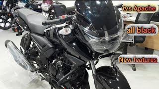 Tvs Apache RTR 160 2V All Black 2024 Model price mileage features review [upl. by Ardien]