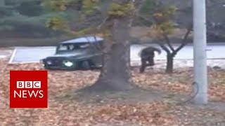 North Korea defection Footage of moment soldier flees  BBC News [upl. by Castillo]