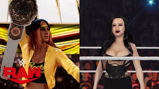 WWE 2K24 RAW JESSICA CHALLENGES BECKY LYNCH AT MITB [upl. by Sublett]