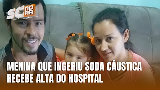 Menina de dois anos recebe alta após ingestão de soda cáustica [upl. by Aicilihp624]