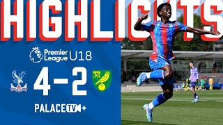 THREE STRAIGHT WINS 🔥😤  Palace 42 Norwich  U18 Match Highlights [upl. by Fanestil]