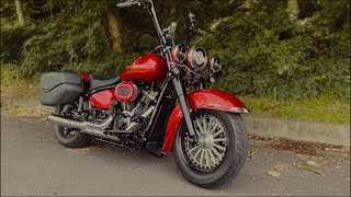 1 Harley Davidson Heritage Classic 114｜Rinehart raw exhaust sound only 🎧Headphone recommend [upl. by Moon507]