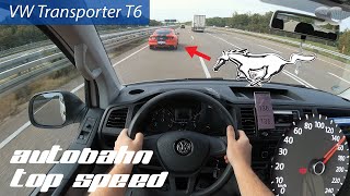 VW Transporter T6 2019  Autobahn Top Speed  Acceleration  Test Drive POV [upl. by Asillem941]