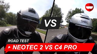 Shoei Neotec II vs Schuberth C4 Pro Road Test  ChampionHelmetscom [upl. by Anairotciv129]